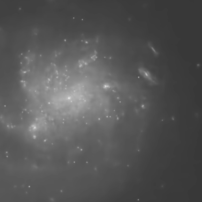 Arp 176 satellite galaxy after DIPL denoising, 1:1 crop